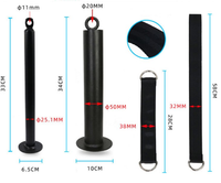 Machine à câble multifonctionnelle robuste et portable avec poulie, pour entraînement triceps, lat pulldown, en acier et nylon, pour la gym et l'exercice à domicile