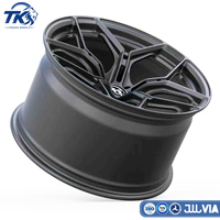 Jantes forgées directionnelles Y-étoile concaves profondes noir mat 19 20 21 pouces 5x112 5x114.3 pour voitures particulières BMW Tesla