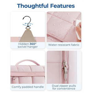 Bolsa organizadora de maquillaje de viaje colgante portátil de gran capacidad personalizada, pedido urgente para artículos de tocador, bolsas de cosméticos, estuches, brochas de maquillaje - Product Image 4