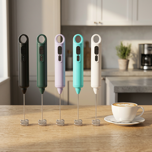 Hot sell Handheld Electric Milk Frother With Whisk 3-Speed USB-C Charging Stainless Steel Low Noise Household Blender - Product Image 1