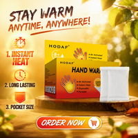Chauffe-mains portable de poche, format mince, idéal pour les gants et les poches, indispensable pour l'extérieur en hiver (vente en gros)