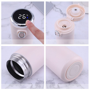 Bouteille d'eau isotherme intelligente avec écran tactile, anti-fuite, 400 ml, en acier inoxydable 304 à double paroi, thermos intelligent portable - Product Image 4
