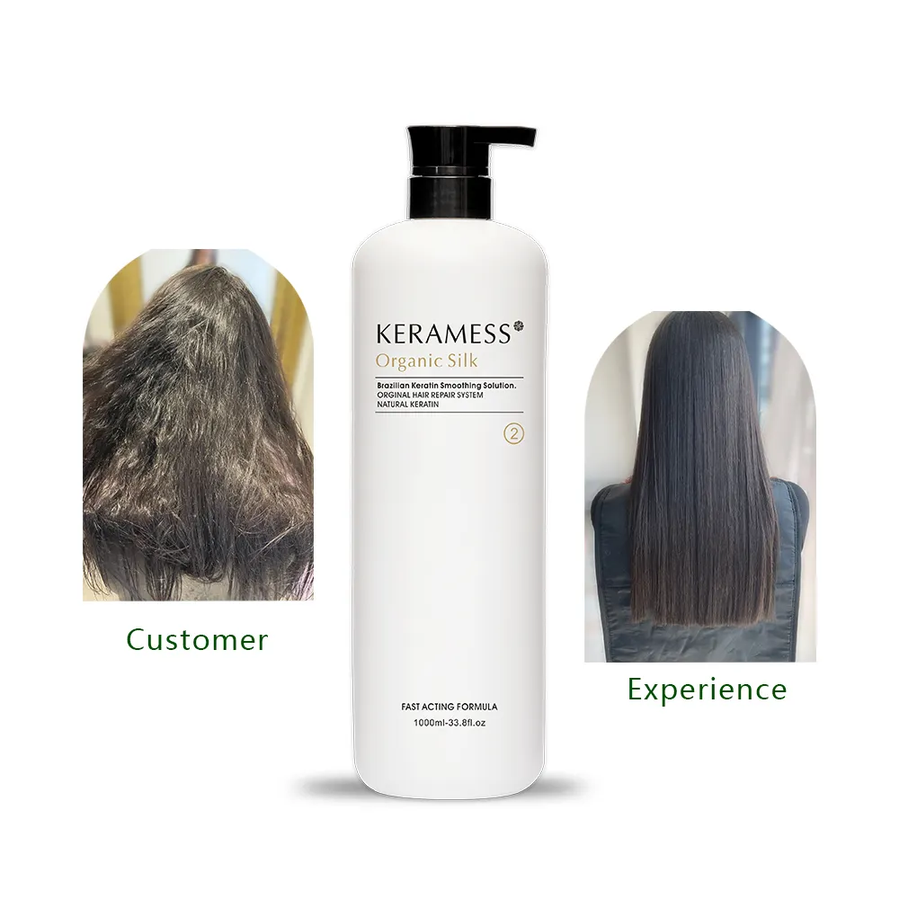 KeraMess Completely Straightening Hair Smoothing Brazilian Keratin Organic Silk Type Without Formaldehyde