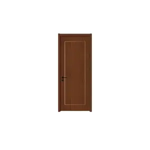 Design de porte intérieure en bois Pvc chambre à coucher serrure à bille serrure américaine serrure de porte en acier bois massif balançoire PVC laminé BD