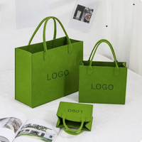 Sacs fourre-tout en feutre personnalisés avec logo, plusieurs couleurs, pour cadeaux et shopping, écologiques et réutilisables, vente en gros