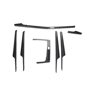 Cubierta de repuesto para salpicadero, embellecedores interiores de fibra de carbono Real para coche, 7 Uds. Para <span class=keywords><strong>Audi</strong></span> <span class=keywords><strong>Q5</strong></span> <span class=keywords><strong>2018</strong></span> - Product Image 1