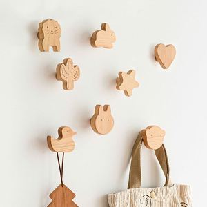 Crochet mural en bois massif personnalisé, écologique, mignon, décoratif, pour chambre d'enfant, vente en gros - Product Image 1