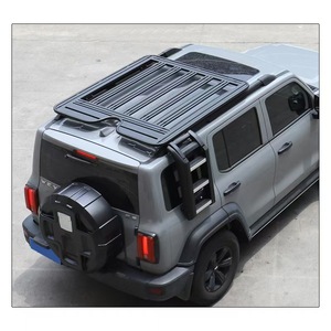 Plateforme <span class=keywords><strong>de</strong></span> <span class=keywords><strong>toit</strong></span> en aluminium, cadre <span class=keywords><strong>plat</strong></span> universel, robuste, équipé d'une échelle et d'un <span class=keywords><strong>coffre</strong></span> <span class=keywords><strong>de</strong></span> rangement, adapté aux SUV et aux camions - Product Image 6