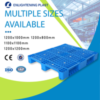 Palettes en plastique industrielles standard en gros 1200x1300mm, palettes en plastique plates de style Sunner pour l'entreposage