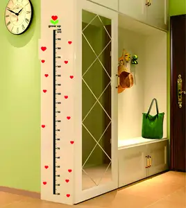 2023 pegatina de pared pegatina de altura de dibujos animados habitación de niños fondo de jardín de infantes calcomanía de pared pegatina de medición de altura