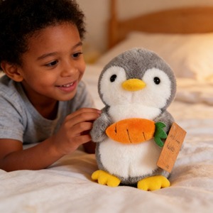 Adorabile Peluche Pinguino da 12CM, Regalo per Bambini, Giocattolo per Macchina Gru, Pupazzo di Peluche, Giocattoli di Animali Imbottiti - Product Image 1