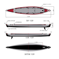 Kayak gonflable CE de conception nouvelle 2026, modèle préféré, pour mer et océan, avec pagaie, en technologie Drop Stitch