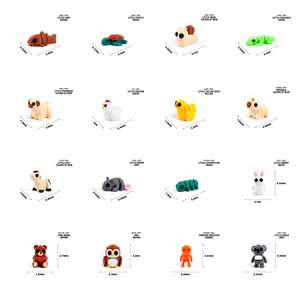 Figuras de Animales de Plástico Impresas en 3D, Set Familiar de Mamá y Bebé, Decoración de Escritorio para Niños, Rellenos para Bolsas de Regalo de Cumpleaños - Product Image 3