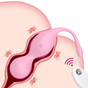 Boules de Kegel vibrantes télécommandées sans fil Vibrateur en silicone pour la stimulation du point G et du clitoris pour l'entraînement du plancher pelvien des femmes - Product Image 1