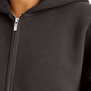 2025 vendita calda vestito tinta unita all'ingrosso nuovo abbigliamento attivo un pezzo felpa sportiva felpa con cappuccio per le donne - Product Image 4