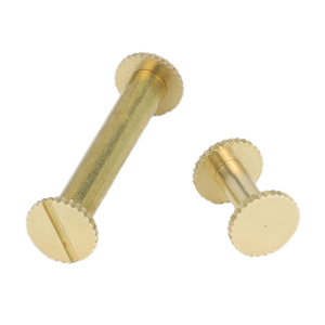 10 ensembles/sac Vis à tête plate moletée fendue en laiton pour ceinture en cuir M4 M5, pièces de fixation mâle-femelle, rivets de qualité 4.8 - Product Image 1