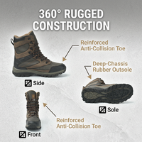 Bottes de neige imperméables et antidérapantes mi-mollet pour hommes, bottes de chasse d'hiver chaudes et respirantes camouflage
