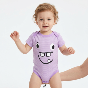 Rompers Unisex para Bebé, Fabricante OEM de India Tirupur, 100% Algodón Orgánico, Cierre con Botones a Presión, Ropa Linda para Recién Nacidos en Oferta - Product Image 1
