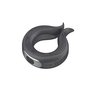 Super Puissance Noir Silicone Cockring Vibrant Hommes Vibrateur Anneau De Pénis avec 10 Vitesses Vibration Étanche Rechargeable - Product Image 2