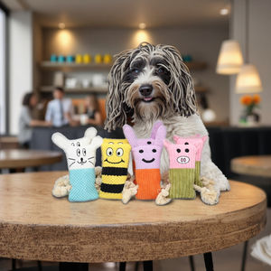 2025 all'ingrosso basso MOQ forte cane giocattolo di peluche giocattolo interattivo Puzzle giocattolo per cani peluche di cotone tirante cigolante per divertimento - Product Image 1