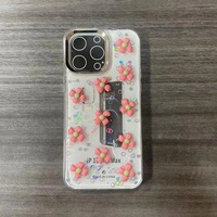 Pour OPPO A5X A5 REALME C71 Glitter TPU Filles Couverture de Téléphone pour iPhone 16 15 14 13 Colle Fleur Décoration Designer Téléphone Cas