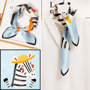 All'ingrosso personalizzato da donna alla moda con foulard di raso quadrato con stampa digitale imitata sciarpa di seta <span class=keywords><strong>Bandana</strong></span> per ragazze - Product Image 2