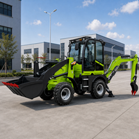 LUYU OEM Mini-Baggerlader 4x4 Kompakttraktor mit Frontlader und Heckbagger