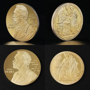Collection de pièces commémoratives <span class=keywords><strong>Alfred</strong></span> Bernhard Nobel, cadeau souvenir, art métallique antique - Product Image 3