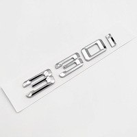Autocollant 3D en ABS chromé noir pour coffre arrière de voiture, lettres et chiffres, emblème 330i 330d pour BMW E39 E46 E90 F30, accessoires