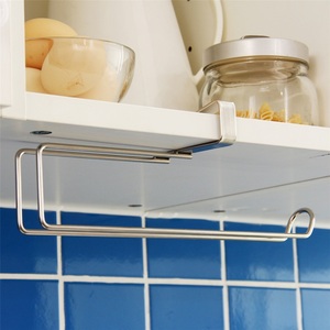Wholesale Zinc Alloy Wall-Mounted Kitchen Paper <b>Towel</b> <b>Rack</b> with Self-Adhesive <b>Storage</b> for Roll and Cling Film - Product Image 6