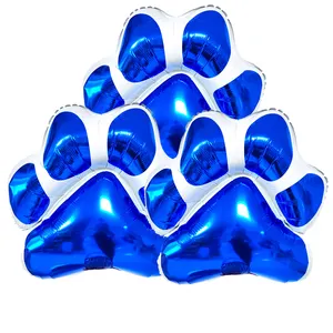 CYmylar paw רדיד בלוני בואו כפה ספקי צד כחול ורוד אפור צבע paw בלונים ורוד לבן עצם רדיד בלוני