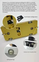 Machine à rainurer manuelle en acier et plastique pour roues de guidage de sols industriels en PVC, outil de rainurage OEM ODM pour revêtements de sol sportifs