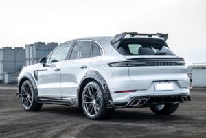 Facelift pour <span class=keywords><strong>Porsche</strong></span> <span class=keywords><strong>Cayenne</strong></span> 2024-2025 9Y0.2 Version OE améliorée MSY Mansory modèle carbone sec <span class=keywords><strong>petit</strong></span> pare-chocs avant enveloppant - Product Image 3