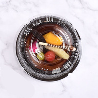 Boîte en plastique transparent jetable PET recyclé 12 "& 14" Blister Boîte à gâteau pour produits alimentaires (Gâteau Salade Sucre Sushi)