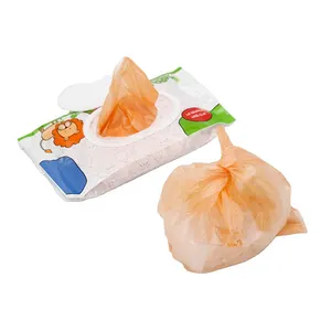 O tecido descartável biodegradável feito sob encomenda do Pe sacks a fralda descartável plástica do bebê ensaca sacos com abas Scented