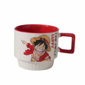 <span class=keywords><strong>Tasse</strong></span> à café en céramique empilable One Piece, motif dessin animé, pour la maison, avec personnages Luffy, Zoro, Nami, Chopper – Idée cadeau - Product Image 4