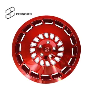 Pengzhen toutes les jantes en alliage rouges de 17 pouces multi-rayons 5 trous 5x115 5x114.3 roue et jante en alliage de brosse pour voiture