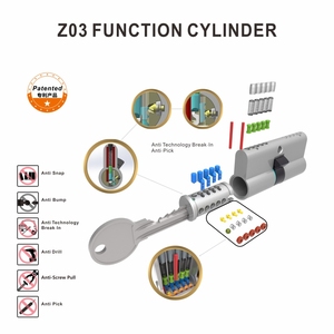 Jixin khách sạn cửa xi lanh khóa xi lanh đôi thiết bị cầm tay với <span class=keywords><strong>Master</strong></span> Key và 3 phím 60 mét Backset đơn xi lanh ổ khóa - Product Image 2