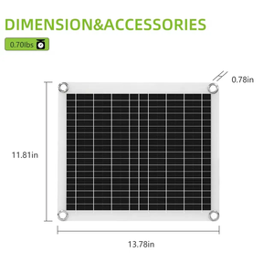 แผงโซลาร์เซลล์กันน้ำ Sunfield ขนาดเล็ก 10w 15W 18V 12V โมโนคริสตัลไลน์ซิลิคอนแบบกึ่งยืดหยุ่น สำหรับชาร์จรถยนต์ไฟฟ้า - Product Image 3