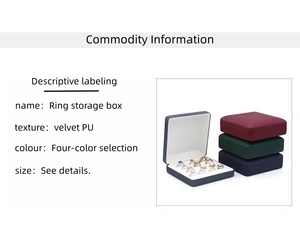 Custodia Premium in Pelle per Anelli in 4 Colori: Scegli tra Stile Quadrato o Rettangolare con Scomparti in Velluto per Conservare Più Anelli. - Product Image 3