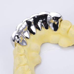 Grill dental de plata 925 con moissanita y polvo de diamante, estilo Provenza vintage, de alta demanda, joyería hip hop personalizada, regalo de boda - Product Image 1