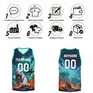Uniformes de basket-ball de haute qualité, respirants, à séchage rapide, avec impression graphique, logo personnalisé BBJ01-250637 - Product Image 4