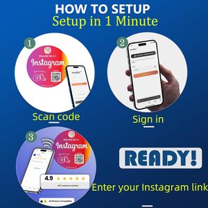 NFC phương tiện truyền thông xã hội <span class=keywords><strong>QR</strong></span> dán mã không thấm nước trong nhà/ngoài trời TAP-to-<span class=keywords><strong>scan</strong></span> theo Tính năng tăng người theo dõi không có ứng dụng/phí truy cập NFC - Product Image 4