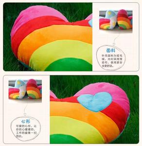 Coussin en peluche Cœur Arc-en-ciel Girlish Heart, Poupée de lit pour fille, Coussin de sommeil, Poupée en tissu pour enfant - Product Image 5