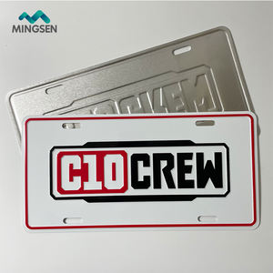 Geen Moq <span class=keywords><strong>Custom</strong></span> Logo Aluminium Reliëf Deocrative Kenteken Voor Voor En Achter Van Auto - Product Image 2
