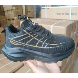 DSF1033 Zapatos Deportivos de Malla Transpirable Negros para Hombre, Zapatillas Ligeras Antideslizantes de Corte Bajo, Botas de Trabajo de Seguridad - Product Image 2