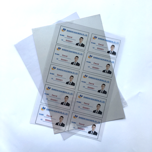 factory supply inkjet non lamination silver white PVC business ID Card printer