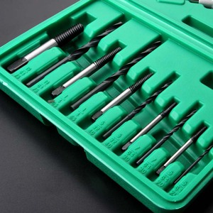 Spiral Flute Extractor Set 3Mm 10Mm Metric Damaged Screw Remover Diy Tool Green Box 11Pcs - Product Image 2