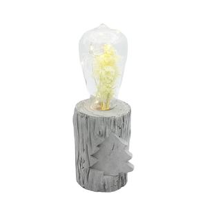 Lampes LED en béton pour l'extérieur à l'endroit de la base de l'arbre de Noël avec gazon doré - Product Image 3