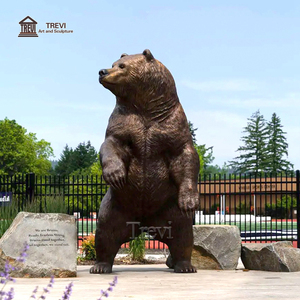 Университет на открытом воздухе современные декоративные металлические художественные Уникальные Большие Литые медные скульптуры бронзовые статуи медведя для продажи - Product Image 1